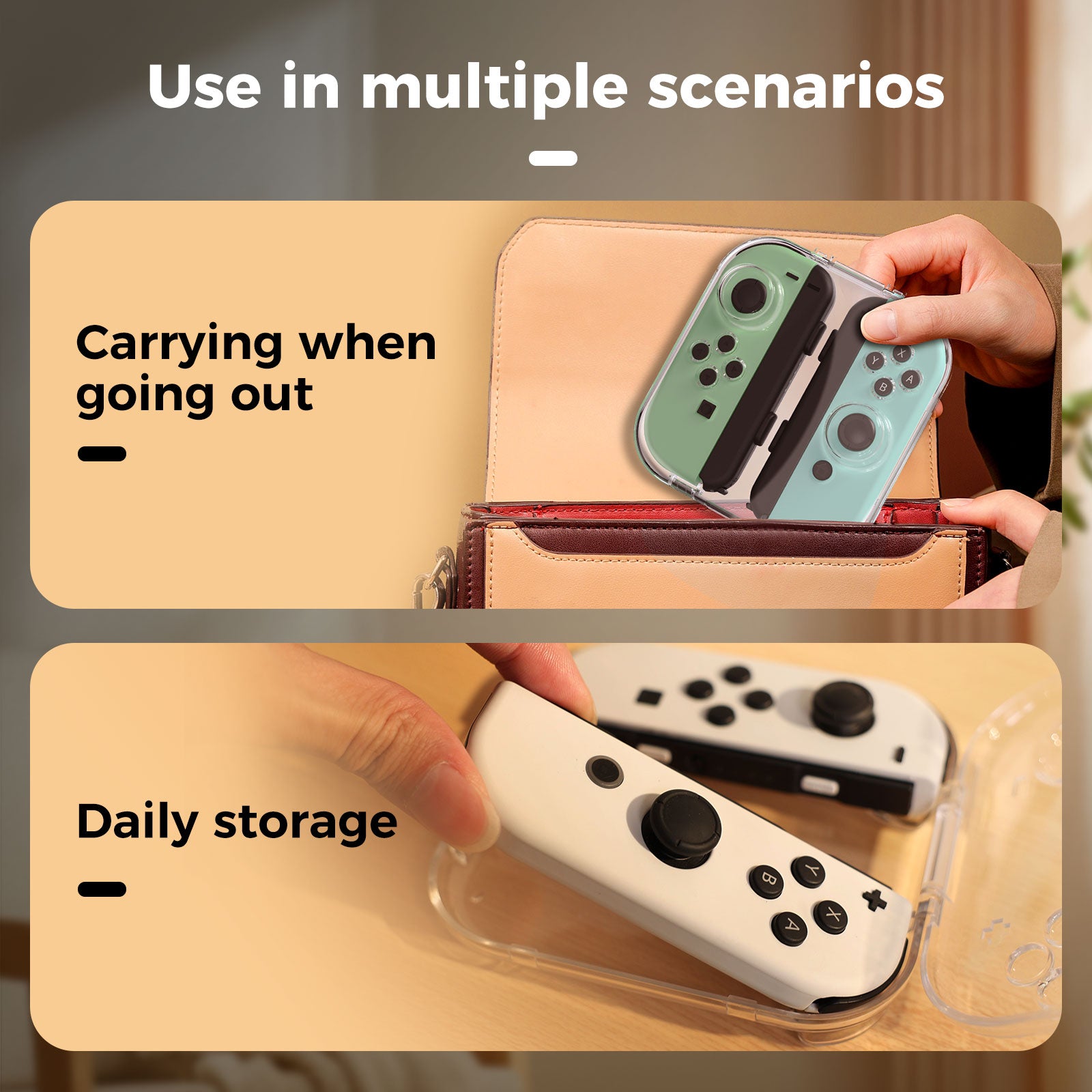 IINE Switch Joy-Con PC Case Visible Transparent Storage Box – IINE ...