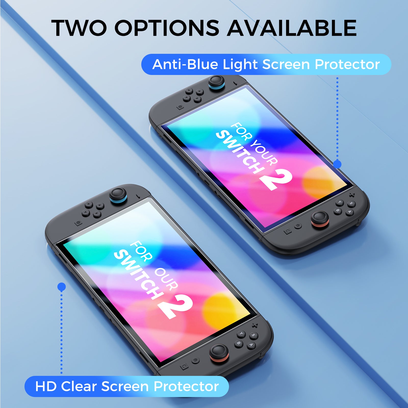 IINE Tempered Glass Screen Protector for Switch 2
