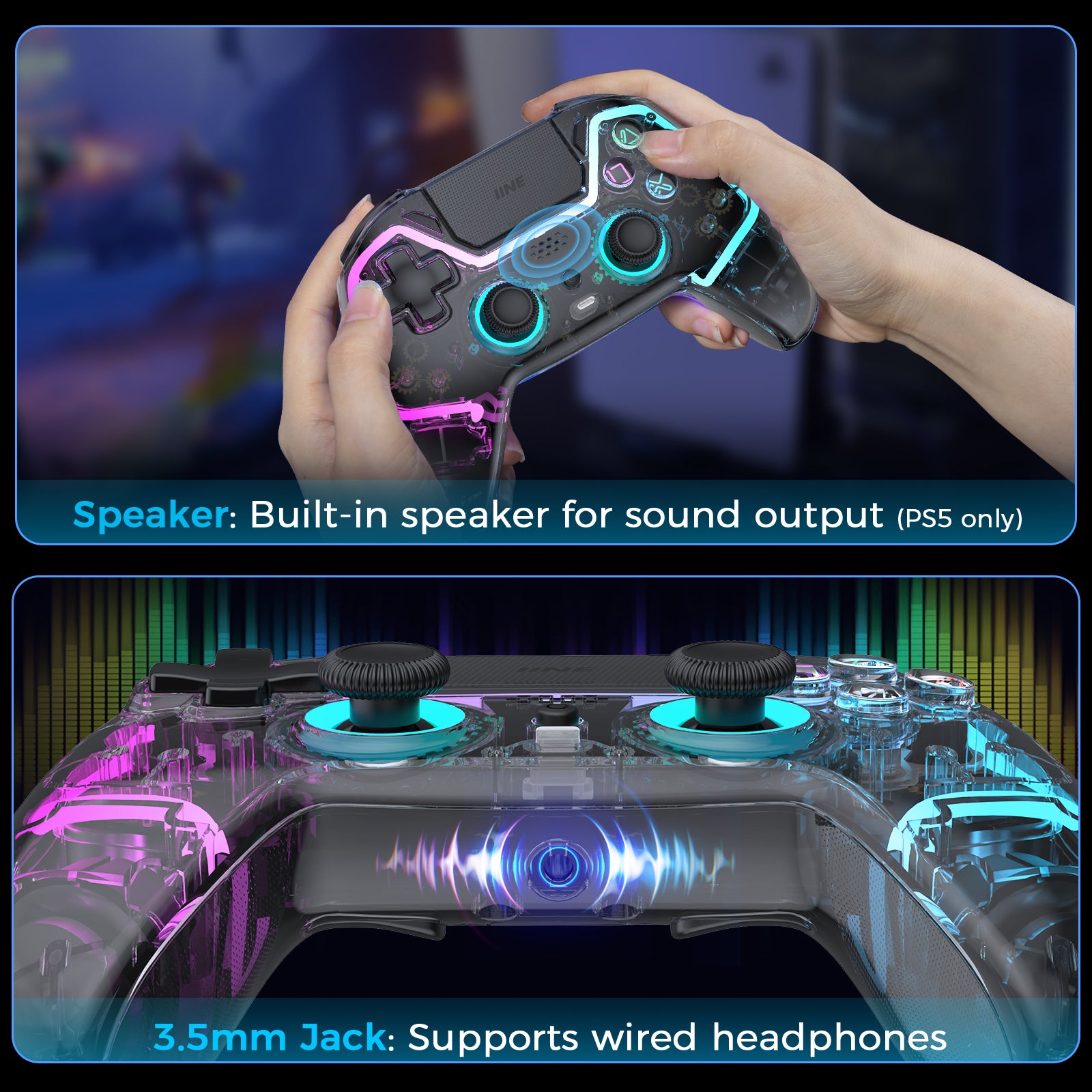 IINE Bastet Wireless Controller Compatible with PS5/PC/Ios/Android