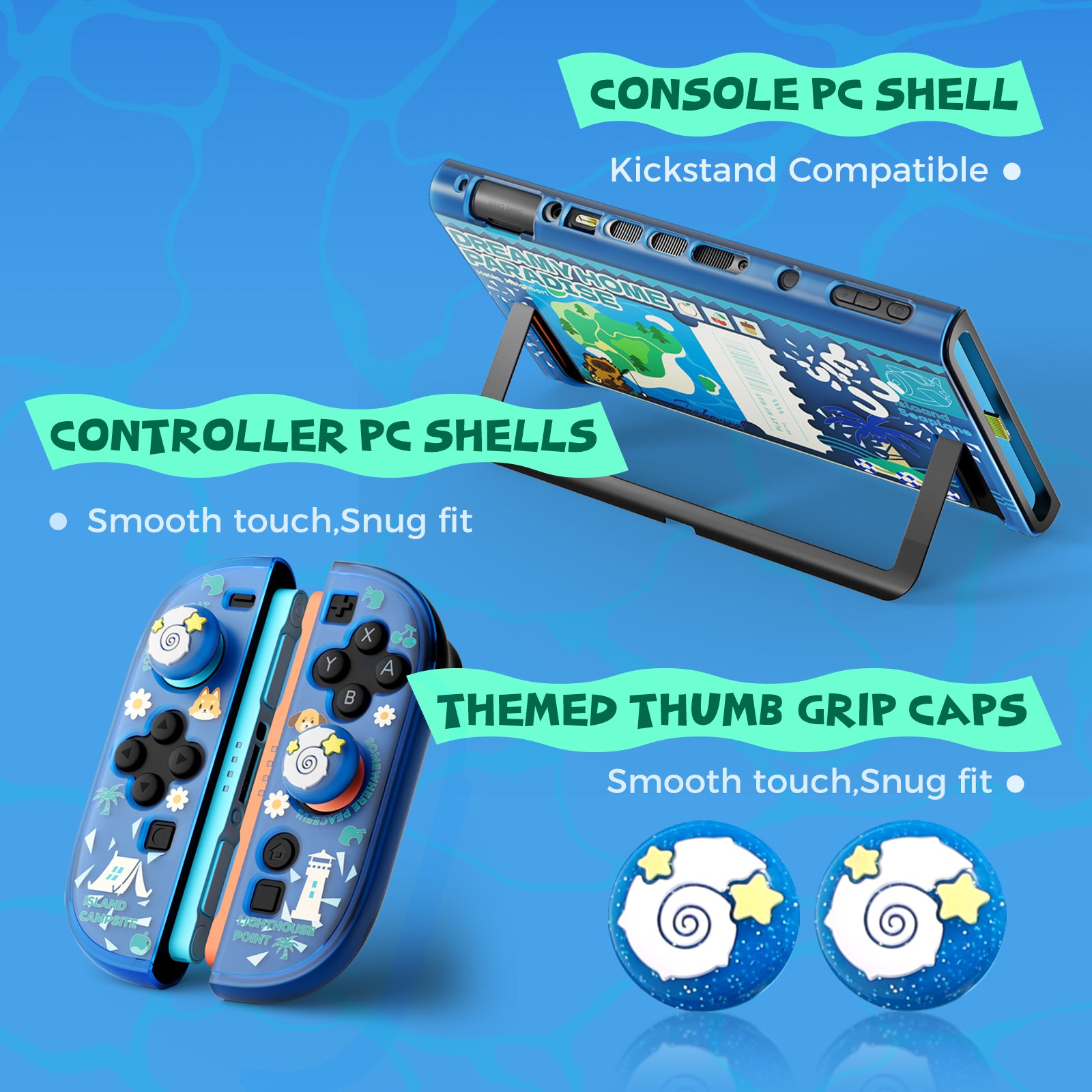IINE Dreamy Home Paradise Series: PRO Controller & Protective Case & Game Card Case