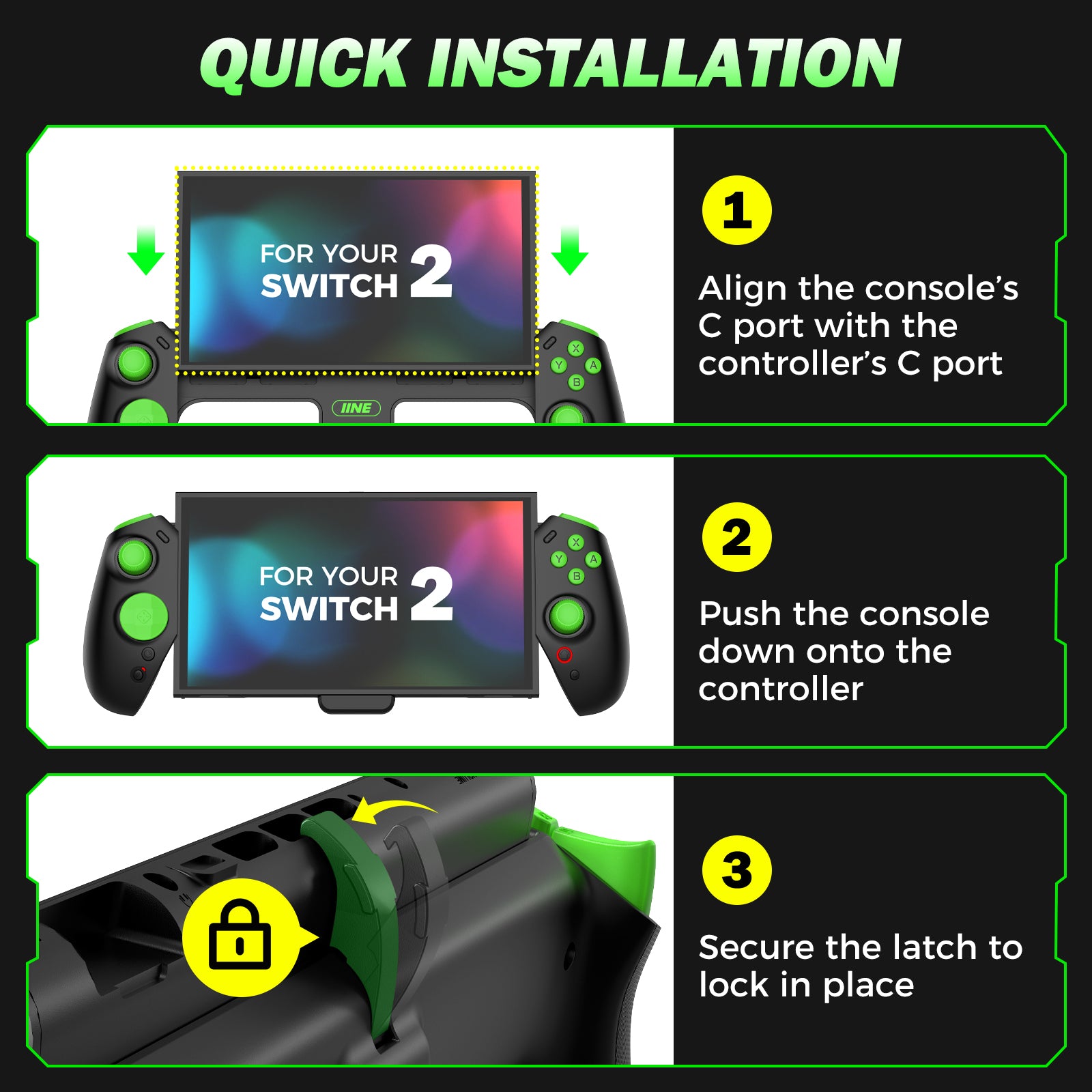 IINE One-piece Gaming Controller for Switch 2