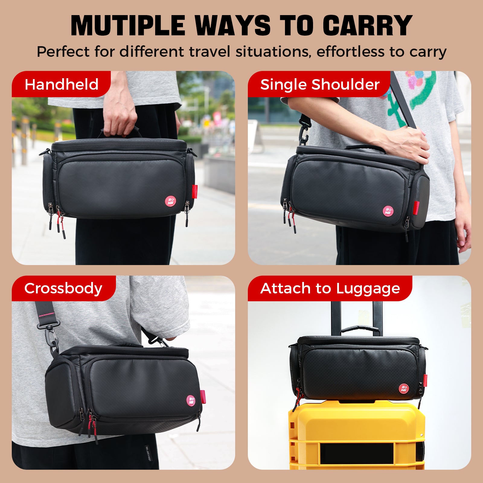 IINE Quick-detach design Crrrying Storage Bag for Switch 2