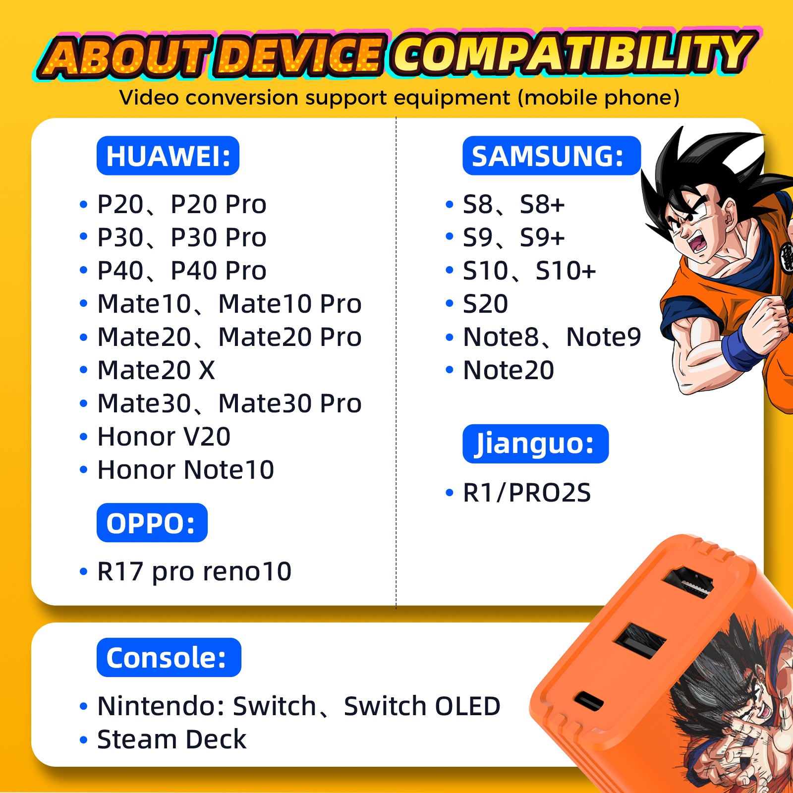 IINE 65W Dragon Ball Orange Gallium Nitride Video Converter Fast Charger