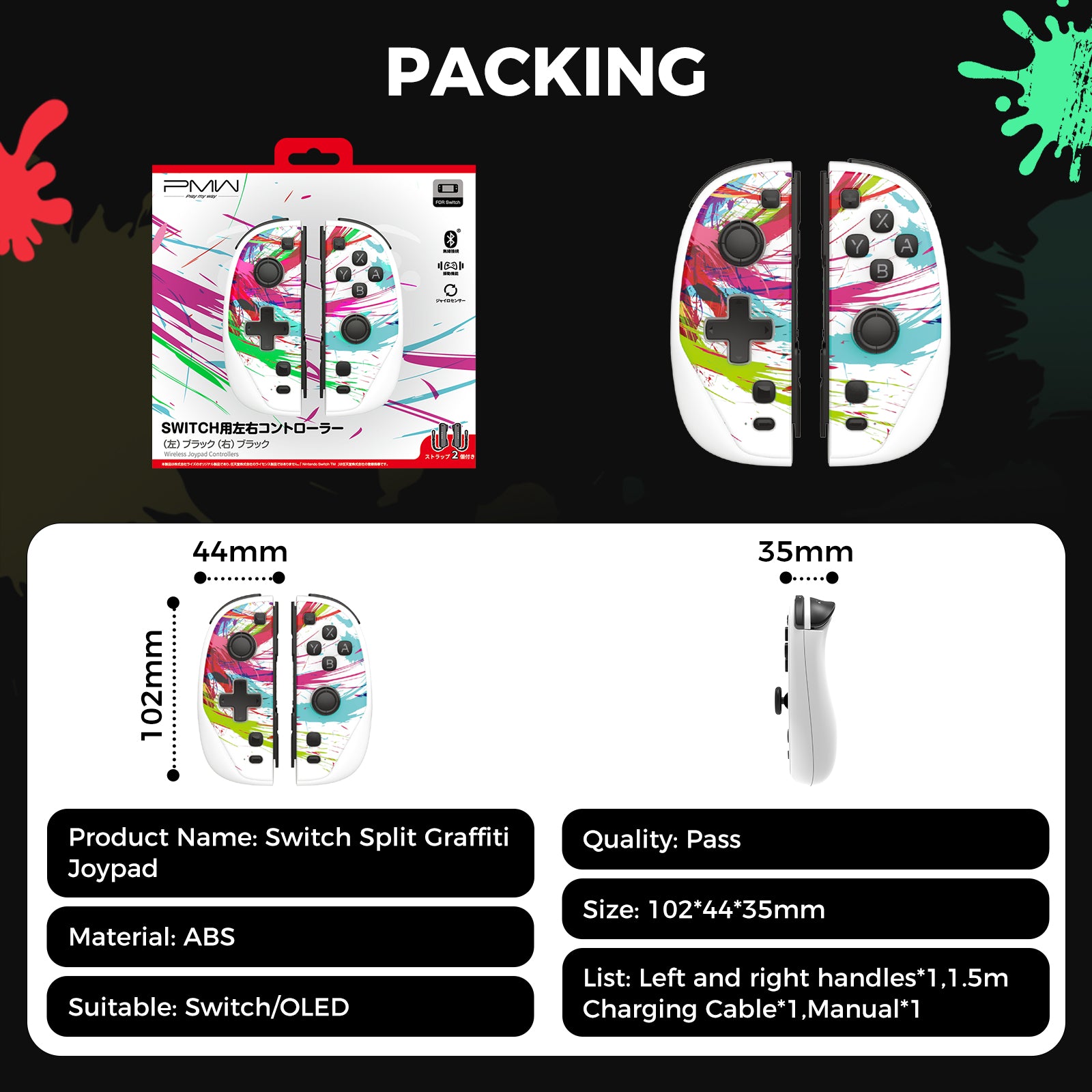 IINE Nintendo Switch Spilit Craffiti Joypad