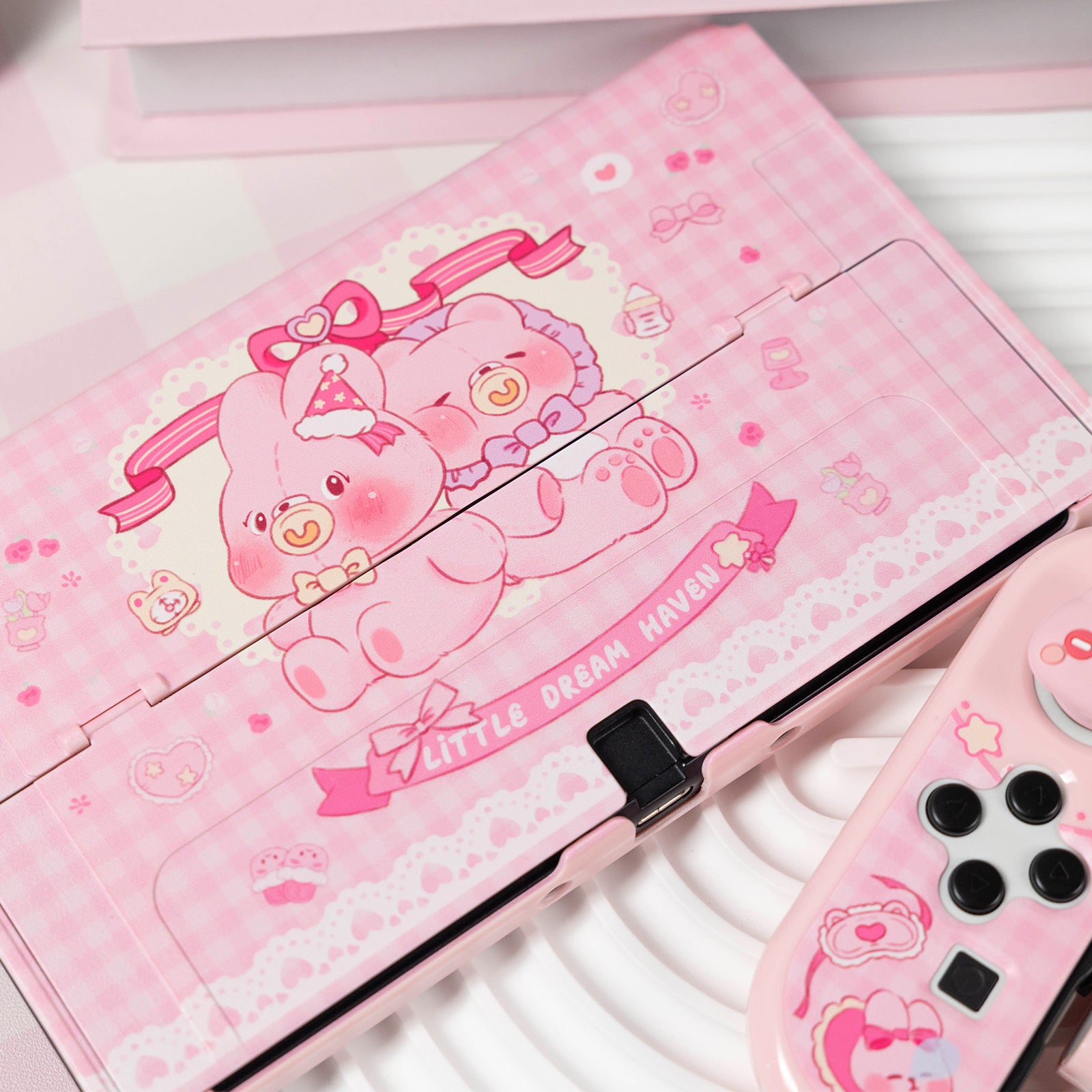 IINE Pink Protective Case for Switch Oled