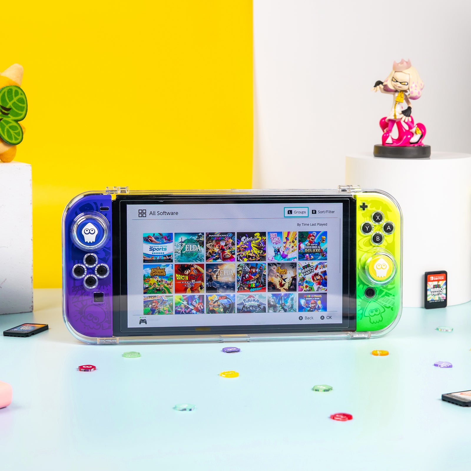 IINE Transparent PC Storage Case for Switch Oled