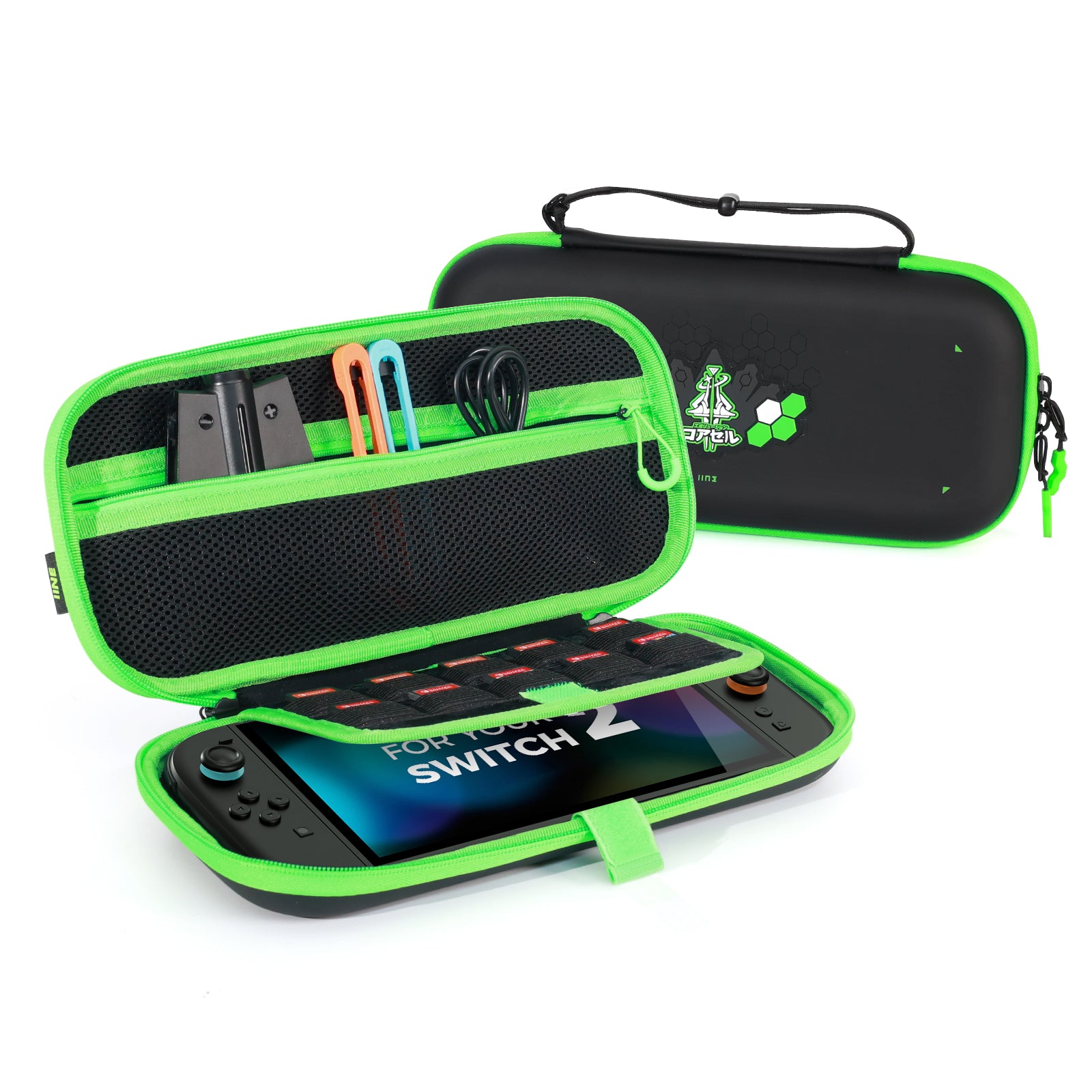 IINE Jormungandr Series for NS2 :Pro Controller / Protective Case/ Thumb Grips(Set of 8)/ Magnetic Game Card Case for / Silicone case for NS2 Pro Controller/Tempered Glass