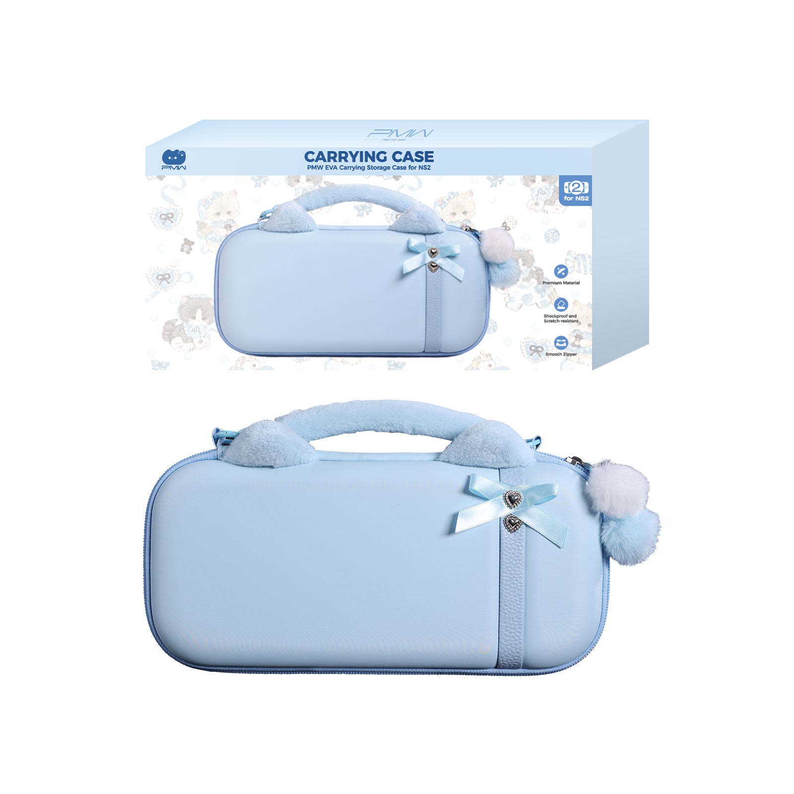 IINE Alice Kitty Series  for Nintendo Switch2/Thumb Grips / Carrying Case /12-Game Card Case/Protective Case Set