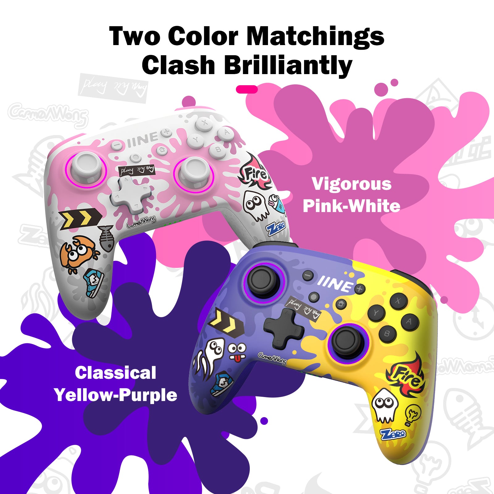 IINE Nintendo Switch Splatoon Wireless Controller