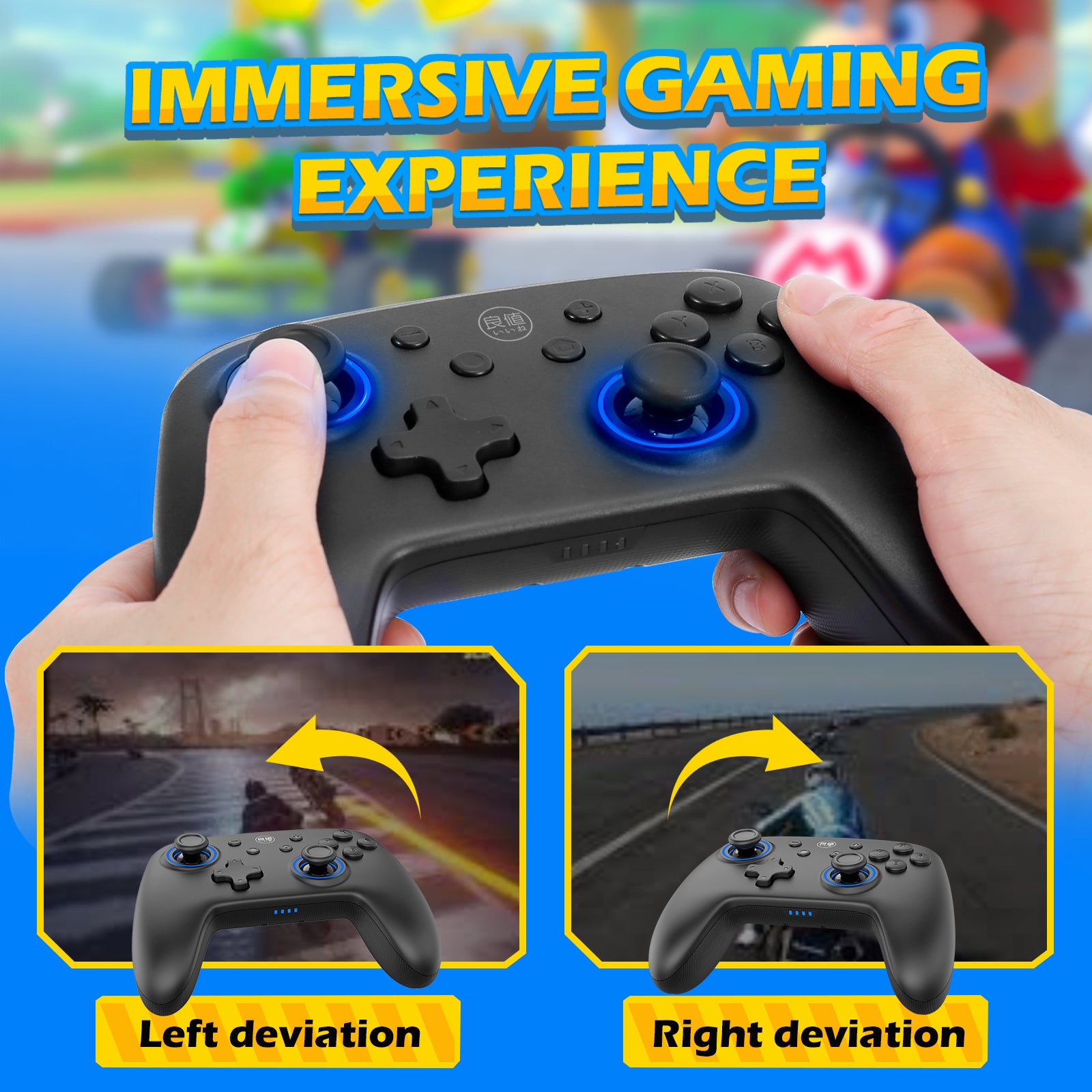 IINE Nintendo Switch Samurai Black Controller