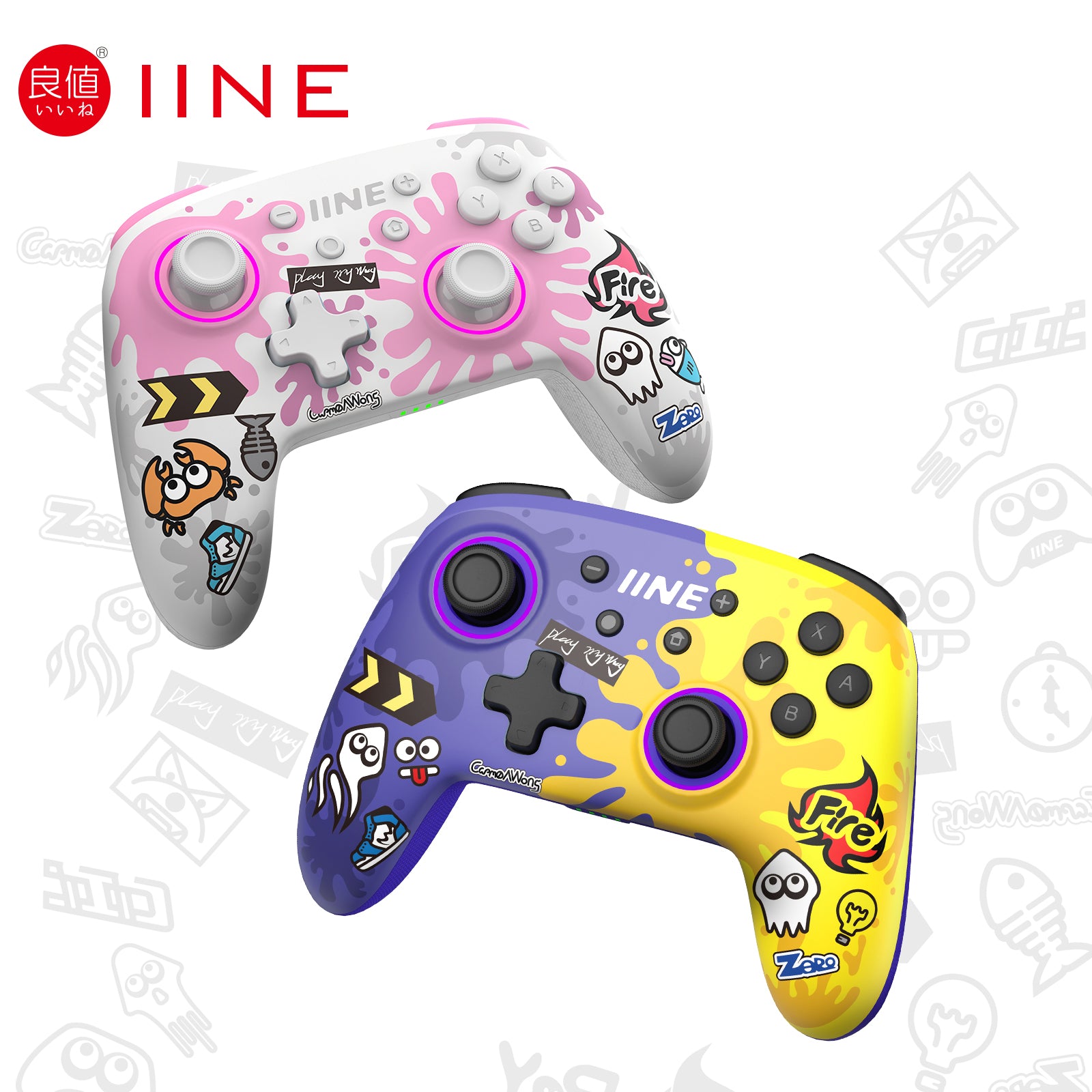 IINE Nintendo Switch Splatoon Wireless Controller