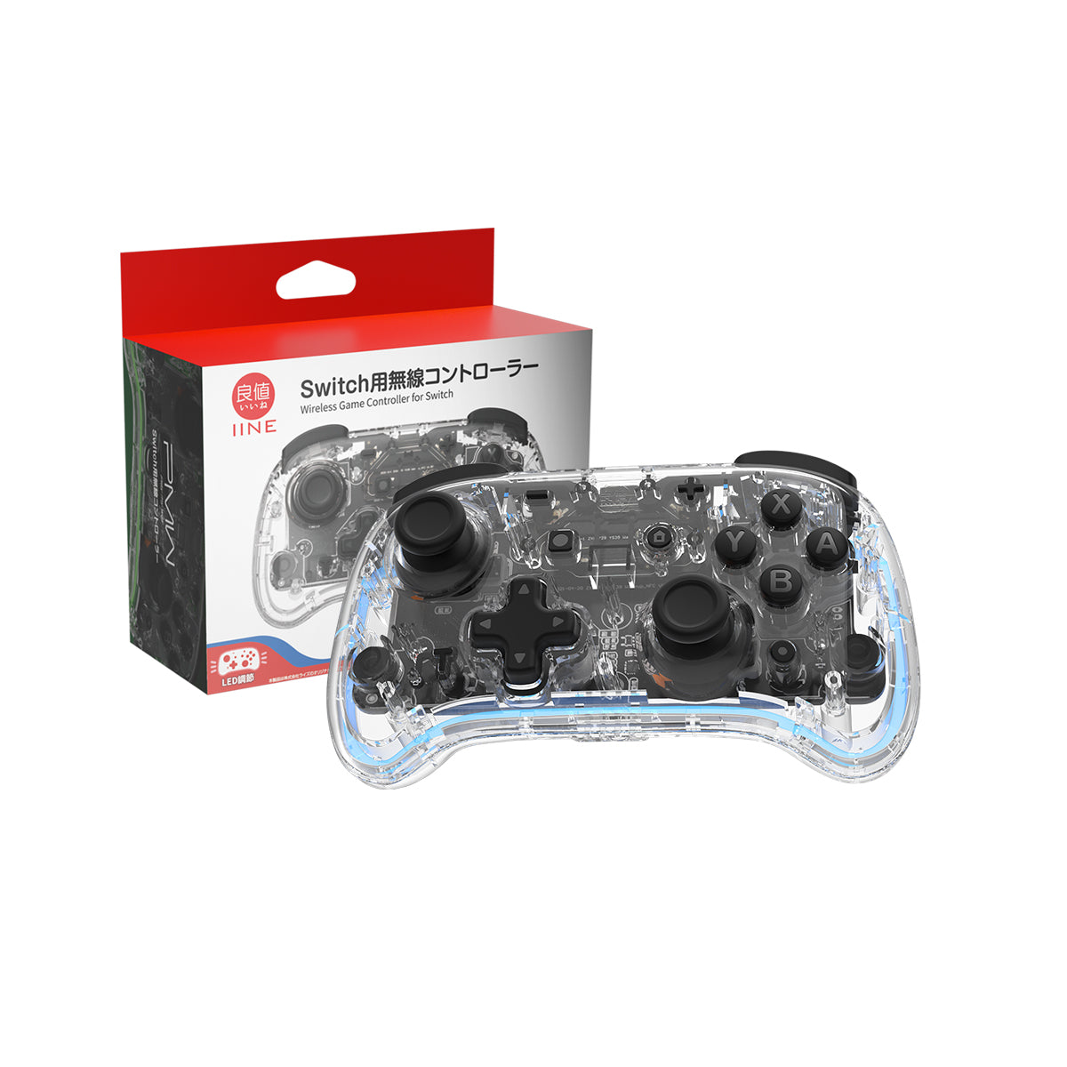 IINE Nintendo Switch Transparent Mini Controller