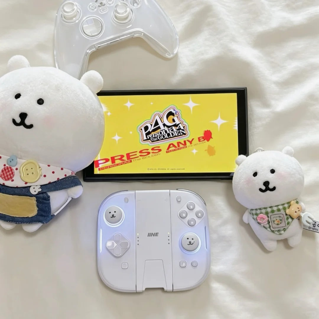 IINE controller in a colorful player setup